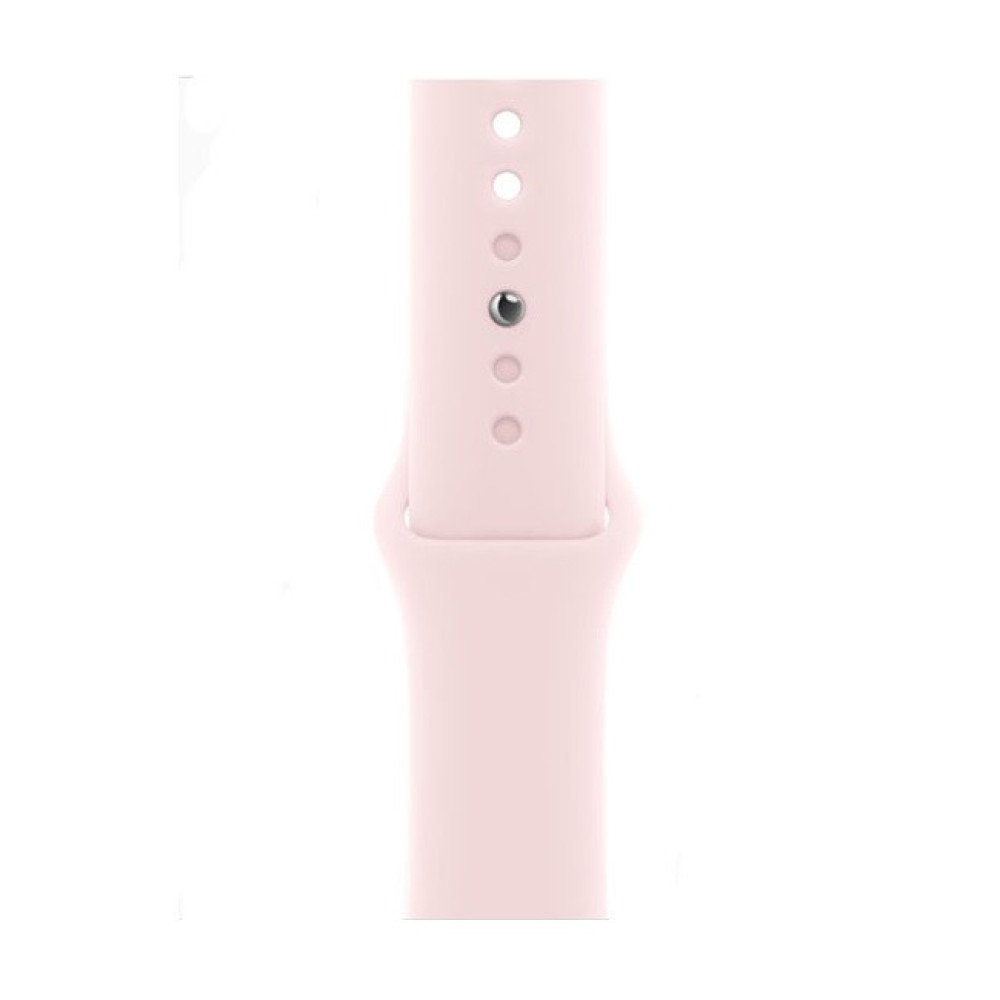 Apple watch 9 45 mm Pink/Light Pink sport band M/L (розовый алюминиевый корпус/розовый спортивный силиконовый ремешок M/L) фото-3