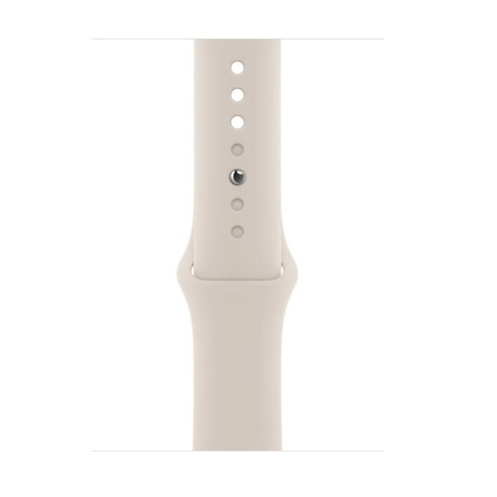 Apple watch SE 2 44 mm Starlight/Starlight sport band S/M (звездный свет/звездный свет спортивный силиконовый ремешок S/M) фото-4