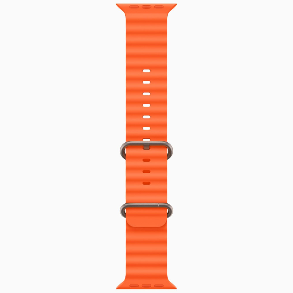 Apple Watch Ultra 2 LTE 49 мм Orange Ocean band (титановый корпус, титановый/оранжевый, ремешок из эластомера) MREH3 фото-3