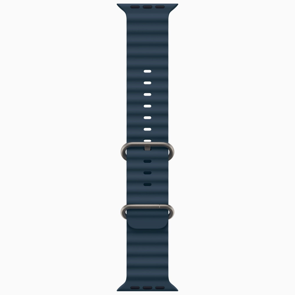 Apple Watch Ultra 2 LTE 49 мм Blue Ocean band (титановый корпус, титановый/синий, ремешок из эластомера) MREG3 фото-3