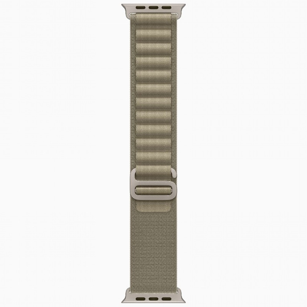 Apple Watch Ultra 2 LTE 49 мм Olive Alpine Loop (титановый корпус, титановый/оливковый, текстильный ремешок размер M) фото-3