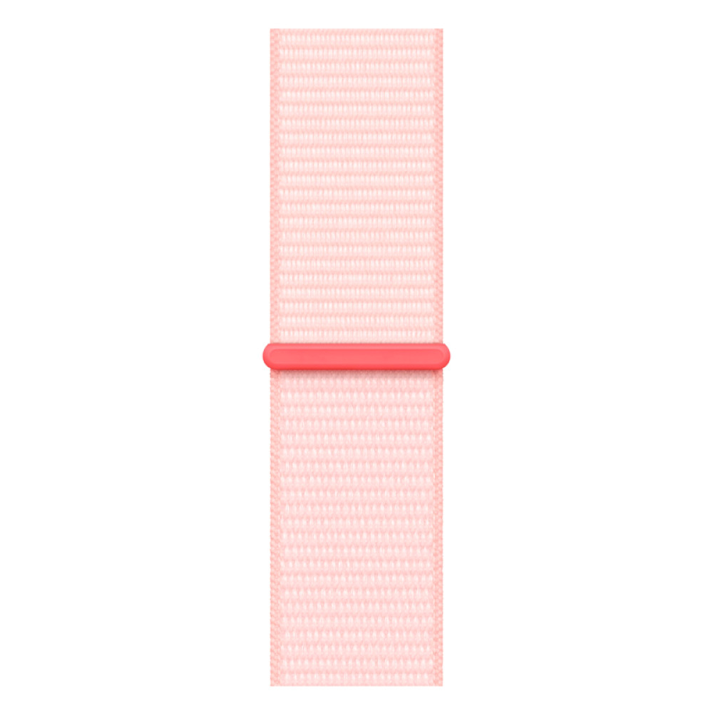 Apple watch 9 41 mm Pink/Light Pink sport loop (розовый алюминиевый корпус/розовый спортивный нейлоновый ремешок) фото-3