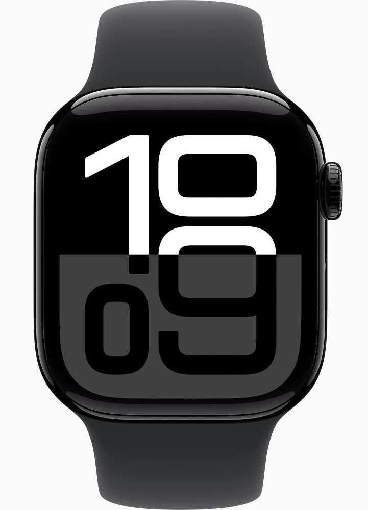 Apple Watch 10 46mm Aluminum Case (Jet Black/Black sport band M/L (MWWQ3) - фото2