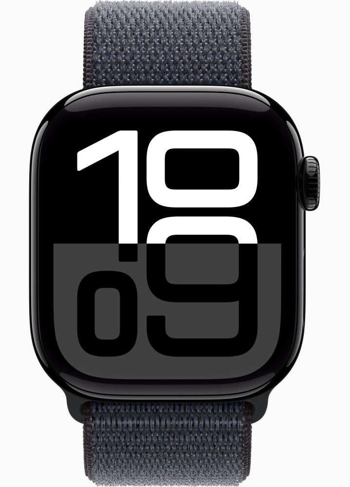 Apple Watch 10 46mm Aluminum Case (Jet Black/Ink sport loop (MWWR3) - фото2