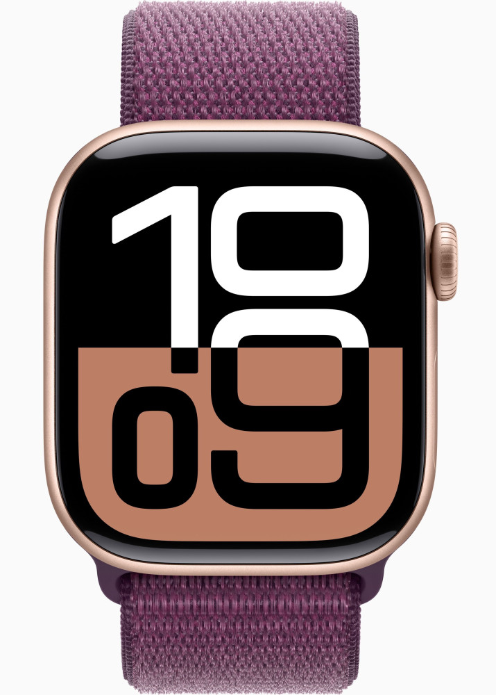 Apple Watch 10 46mm Aluminum Case (Rose Gold/Plum sport loop (MWWV3) - фото2