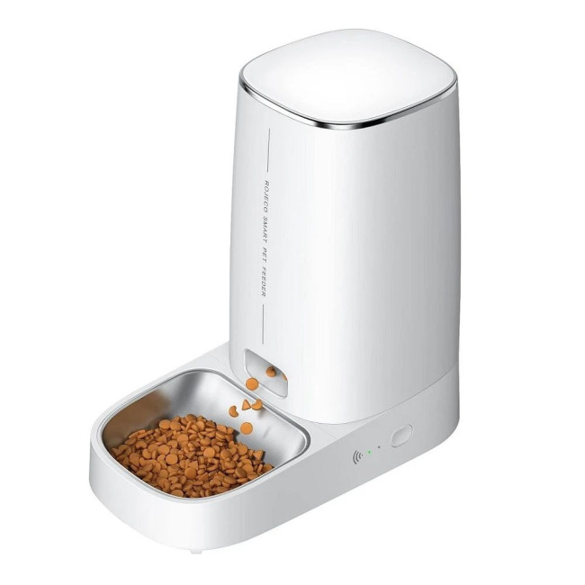 ROJECO 4L WiFi Version Automatic Pet Feeder with Single Bowl  - фото2 ROJECO 4L WiFi Version Automatic Pet Feeder with Single Bowl  - фото2