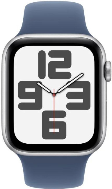 Apple Watch SE 2 40 мм (алюминиевый корпус, серебристый/грозовой синий, спортивный силиконовый ремешок S/M) - фото2 Apple Watch SE 2 40 мм (алюминиевый корпус, серебристый/грозовой синий, спортивный силиконовый ремешок S/M) - фото2
