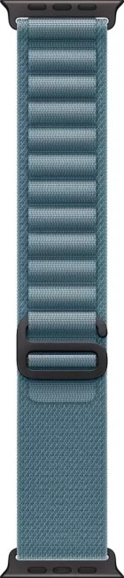 Apple Watch Ultra 3 LTE 49 мм (титановый корпус, черный/голубой, текстильный ремешок размера S) фото-3