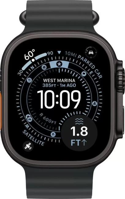 Apple Watch Ultra 3 LTE 49 мм (титановый корпус, черный/черный, ремешок из эластомера) фото-2 Apple Watch Ultra 3 LTE 49 мм (титановый корпус, черный/черный, ремешок из эластомера) фото-2