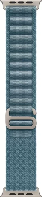 Apple Watch Ultra 3 LTE 49 мм (титановый корпус, природный/голубой, текстильный ремешок размера S) фото-3