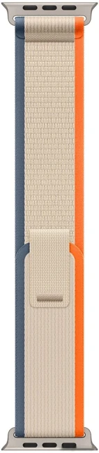Apple Watch Ultra 2 LTE 49 мм (титановый корпус, титановый/бежево-оранжевый, нейлоновый ремешок размера S/M) фото-3