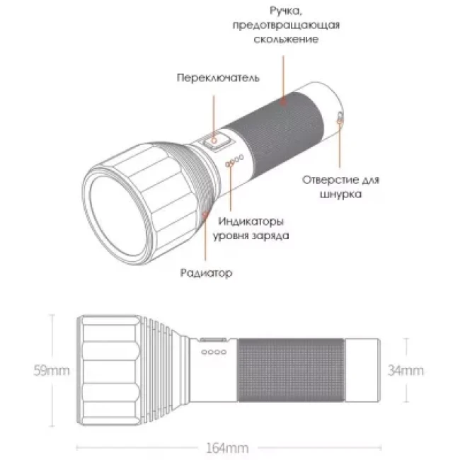 NexTool Outdoor Strong Light Flashlight NE20322 фото-6 NexTool Outdoor Strong Light Flashlight NE20322 фото-6