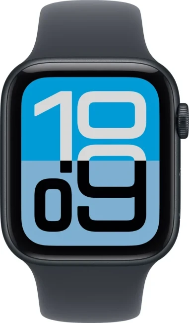 Apple Watch SE 3 44 мм (алюминиевый корпус, полуночный/полуночный, спортивный силиконовый ремешок M/L)  - фото2