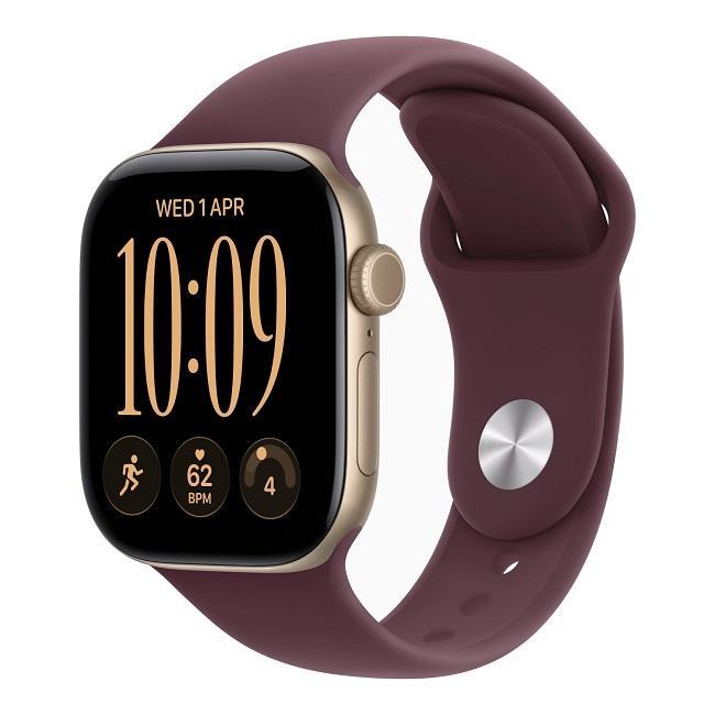 Apple Watch Series 12 42 мм (алюминиевый корпус, светлое золото/бургунди, спортивный силиконовый ремешок S/M) - фото1 Apple Watch Series 12 42 мм (алюминиевый корпус, светлое золото/бургунди, спортивный силиконовый ремешок S/M) - фото1